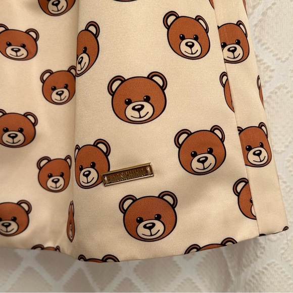 MOSCHINO BABY Satin Bear Ruffle Sleeved Dress - Picture 4 of 4